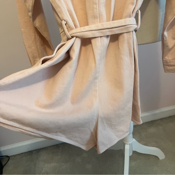 Pink Cloud Ten Denim Romper - Picture 4 of 4